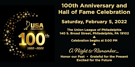USA Field Hockey’s 100th Anniversary  and  Hall of Fame Celebration tickets