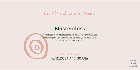 Primaire afbeelding van Online Masterclass: Circle Culture at Work
