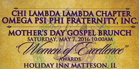 2016 Mother's Day Gospel Brunch & "Women of Excellence" Awards primary image