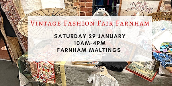 Vintage Fashion Fair Farnham January 2022