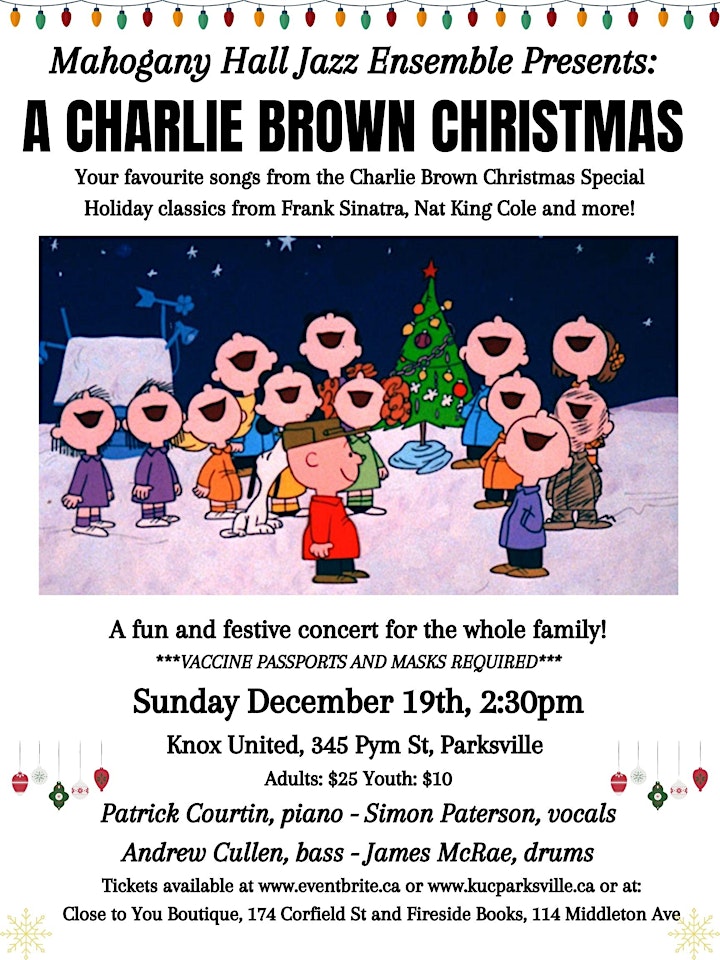 Knox Presents...Mahogany Hall Jazz Ensemble's "A Charlie Brown Christmas" image