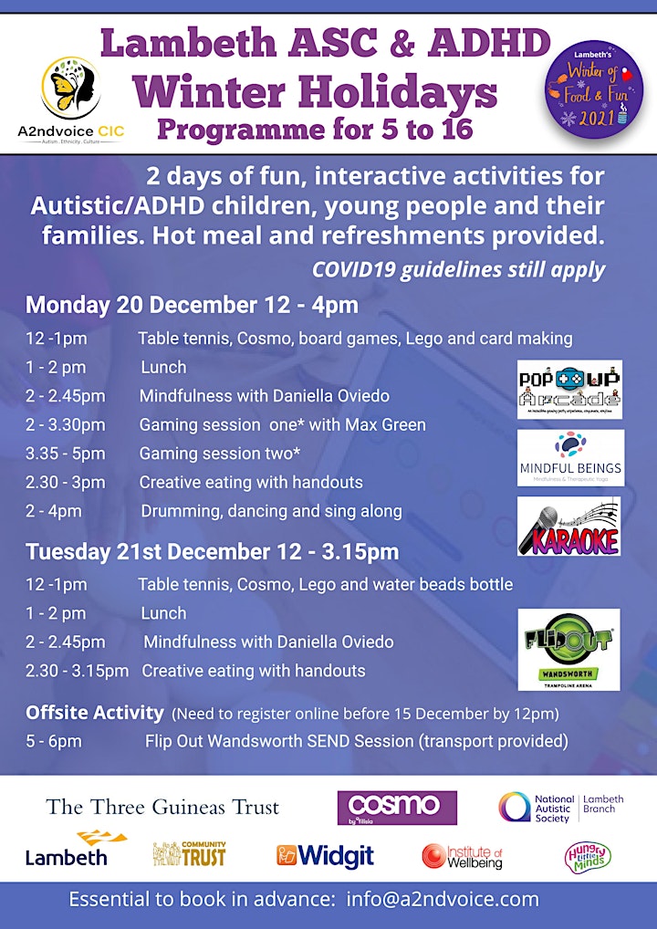 
		Autism & ADHD - Winter Holiday & Food Club - SW9 image
