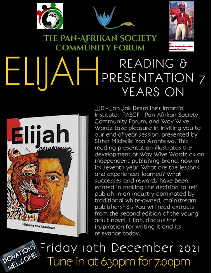 
		Reading Extracts From The Second Edition Of The Young Adult Novel, ELIJAH image
