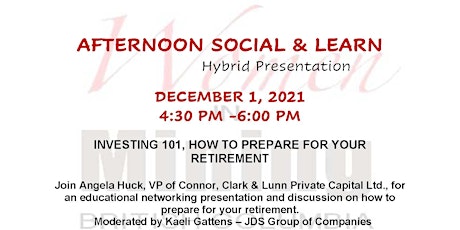 WIMBC Afternoon Social & Learn - Dec. 1, 2021-(In Person or Virtual)