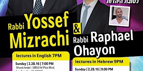 Rabbi Yosef Mizrachi in Los Angeles [February 2016] primary image