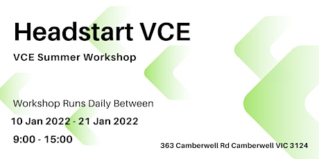 Head-start  VCE Summer Workshop tickets