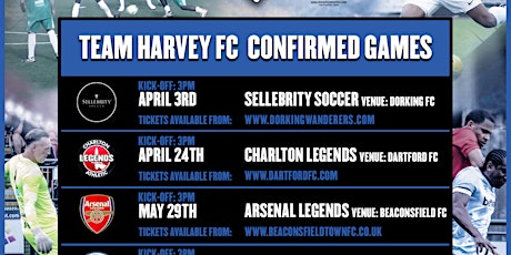 TEAM HARVEY FC vs. ARSENAL LEGENDS tickets