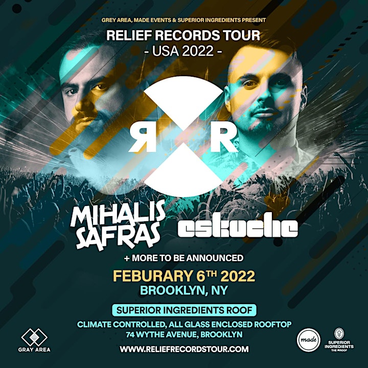 
		Relief Records Tour:  Mihalis Safras + Eskuche | SI BK Roof image
