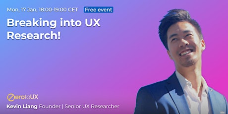 Breaking into UX Research! // UX Job Skill Webinar bilhetes