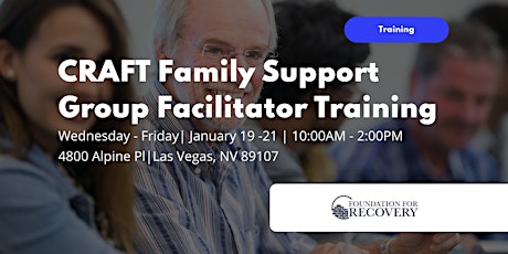 Community Reinforcement and Family Training (CRAFT) - Facilitator Training tickets