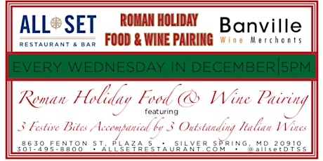 Roman Holiday Food & Wine Pairing primary image