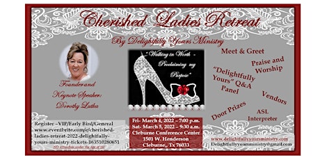 Cherished Ladies Retreat 2022- Delightfuly Yours Ministry tickets