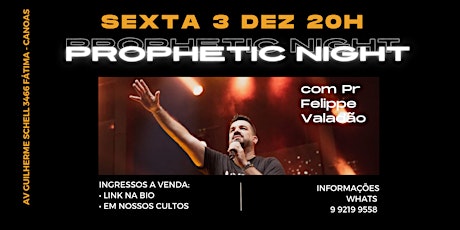 Imagem principal do evento Prophetic  Night com Felippe Valadão