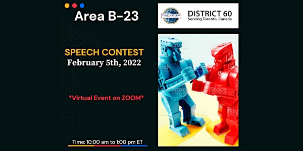 Toastmasters D60 - Area B-23 - Speech Contest