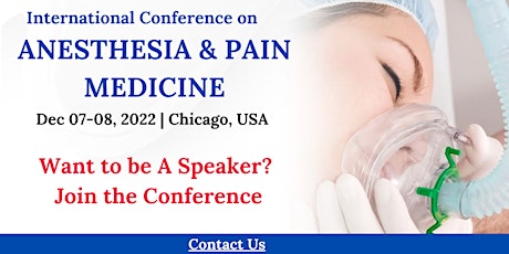 International Conference on Anesthesia and Pain Medicine tickets