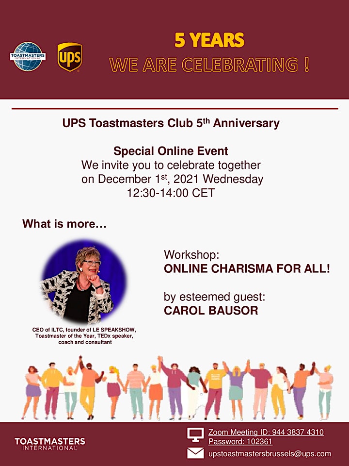 
		UPS Toastmaster 5th anniversary - Public speaking - English practice image
