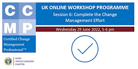 PD-Session 6: Complete the Change Management Effort