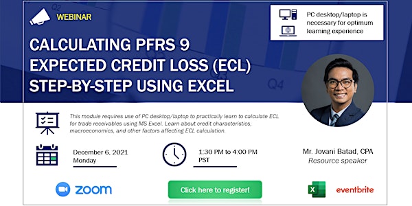 Calculating PFRS 9 ECL step-by-step using Excel