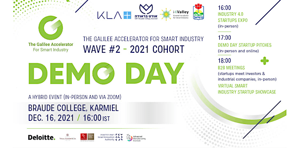 The Galilee Accelerator for Smart Industry: Demo Day W221 - IN-PERSON PART