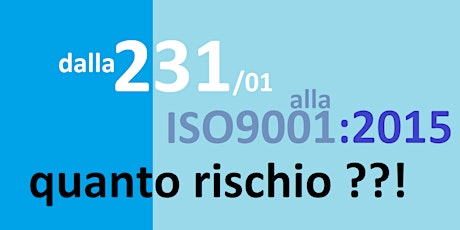 Immagine principale di Dal D.Lgs. 231/2001 alla ISO9001:2015: quanto rischio??!! (sessione di FERRARA) 
