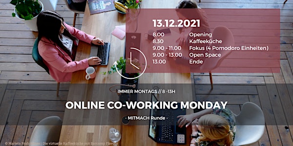 Online Co-Working Monday mit Fokus