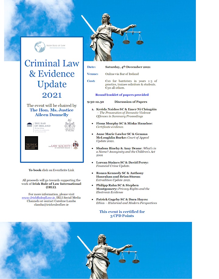
		Irish Rule of Law International Criminal Law & Evidence Update  2021 image
