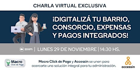 Imagen principal de Encuentro Virtual / Macro Click de Pagos + Accessin
