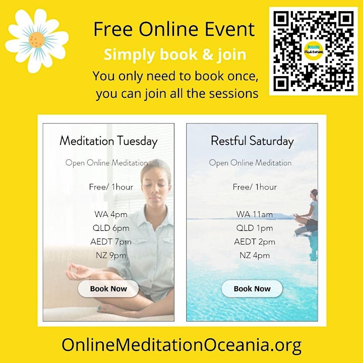 
		Free Online Meditation Event 'Restful Saturday' image
