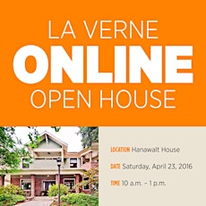 La Verne Online Open House - Spring 2016 primary image