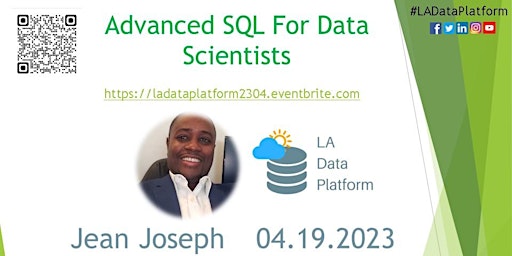 APR 2023 - Advanced SQL For Data Scientists by Jean Joseph