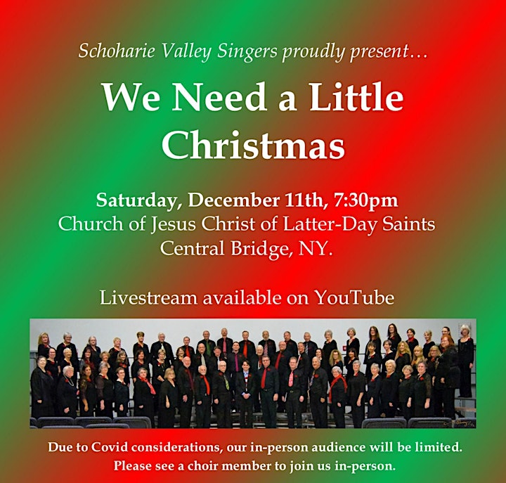 Schoharie Valley Singers Holiday Concert "We Need A Little Christmas" image