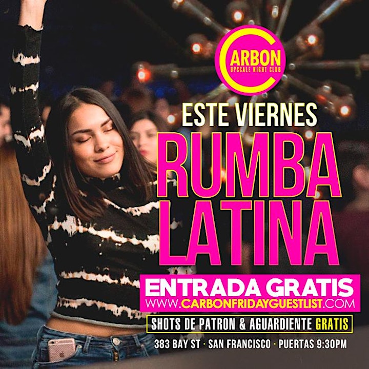 
		Viernes de Rumba Latina @ Carbon Lounge • Free guest list image
