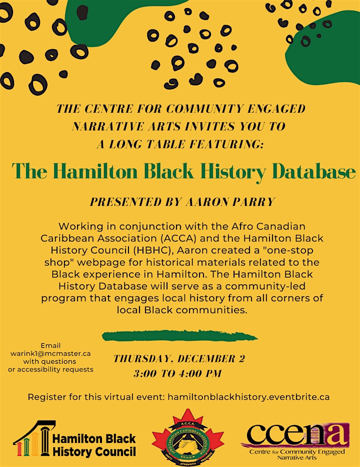 
		Long Table featuring The Hamilton Black History Database image
