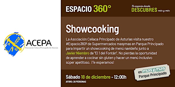 Showcooking menú navideño (Asociación Celíaca Principado de Asturias)