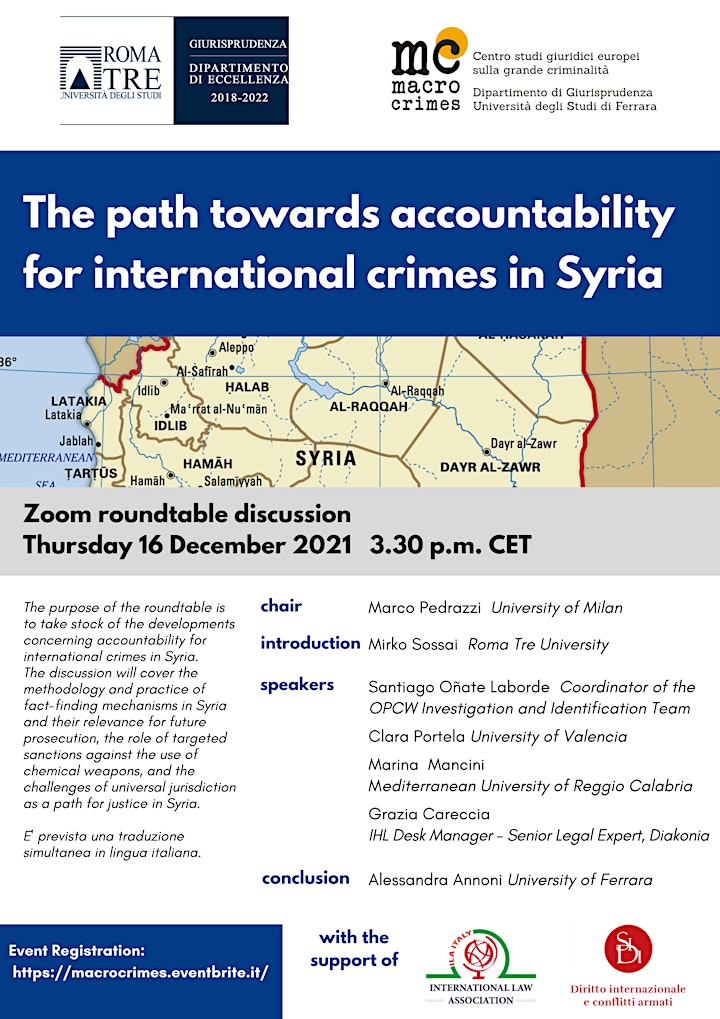 
		Immagine The Path towards Accountability for International Crimes in Syria
