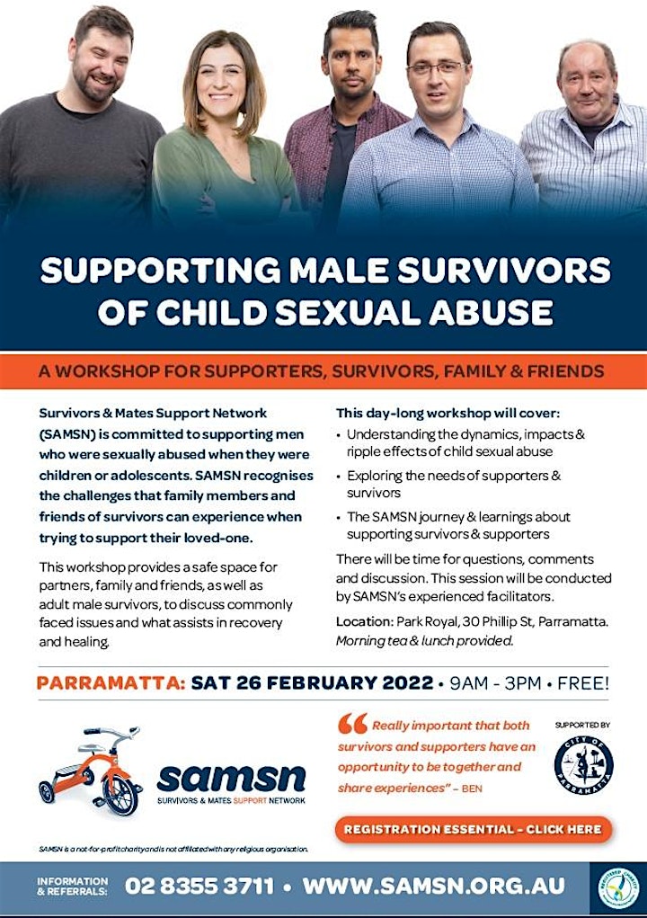 Supporters & Survivors Workshop - Parramatta - 26 February 2022 image