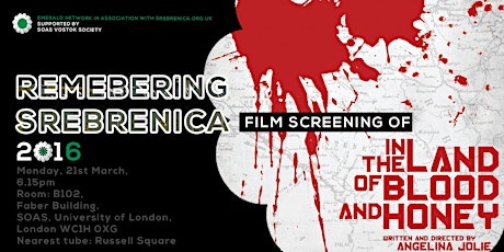 Remembering Srebrenica: 'In the Land of Blood and Honey' film screening
