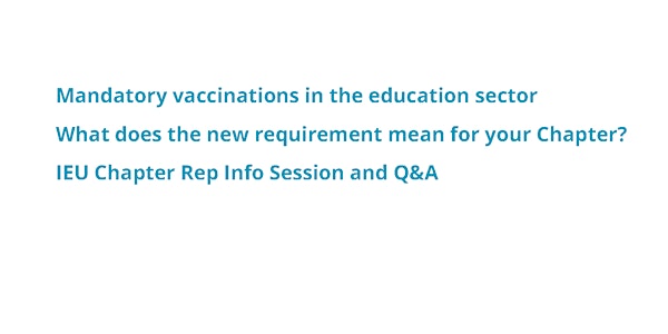 Mandatory vaccinations in the education sector