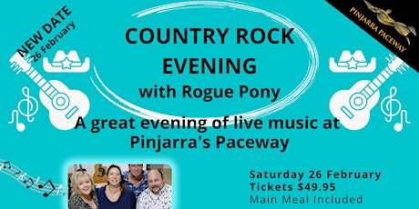 Country Rock Evening with Rogue Pony at Pinjarra Harness Racing Club tickets