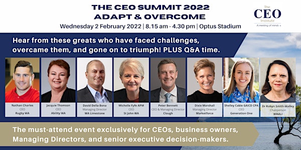 The CEO Institute Summit WA - Adapt & Overcome