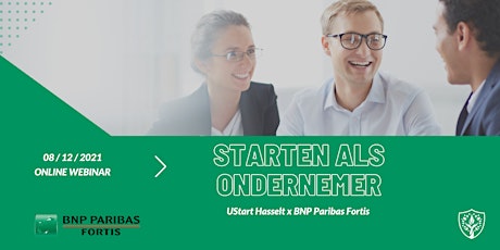 Primaire afbeelding van Starten als ondernemer: UStart Hasselt x BNP Paribas Fortis