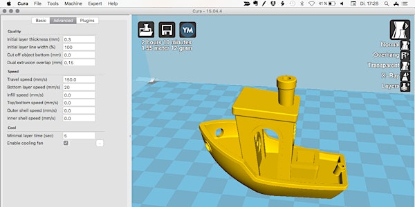 Corso stampa 3D base con CURA
