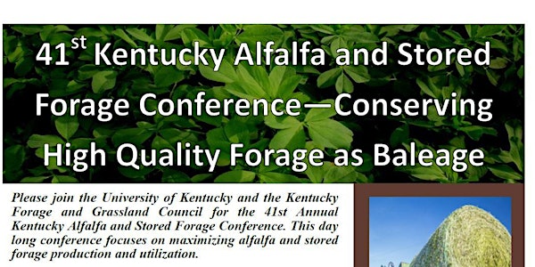 41st Kentucky Alfalfa and Stored Forage Conference