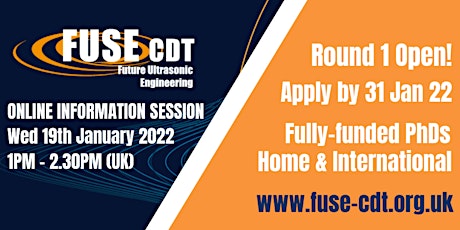 FUSE CDT Information Session - Apply for 2022 entry! primary image