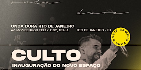 Image principale de Culto com Pr. Lipão na Onda Dura RJ (Sábado 19H30)