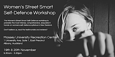 Women's Street Smart Self-Defence Workshop - Massey University, Albany tickets
