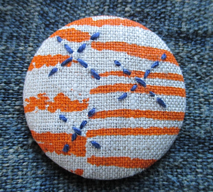 Slow Stitch Textile Art and Brooch Workshop with Pip Steel image