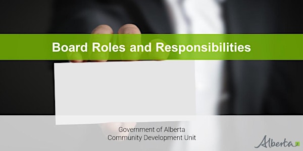 Board Development Program - Board Roles and Responsibilities Webinar