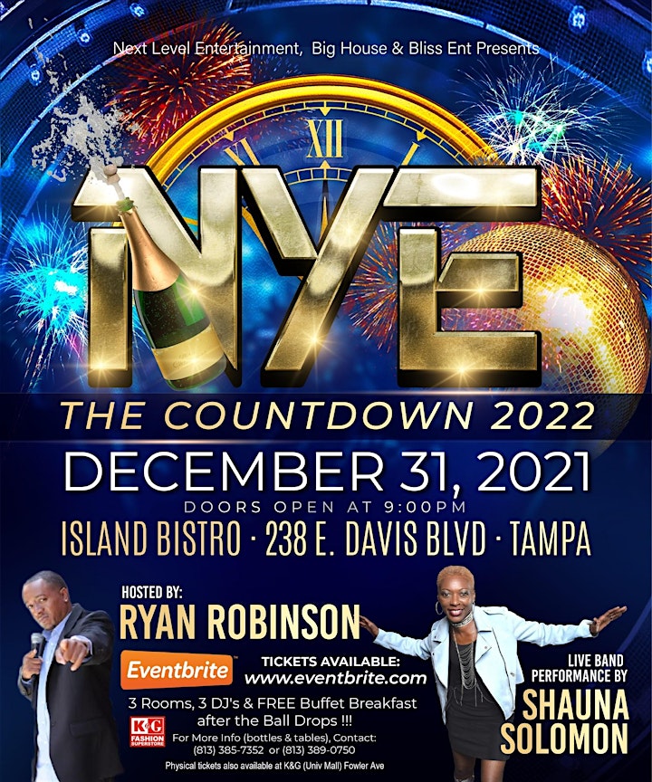 
		THE COUNTDOWN.....Grown Folk New Years Eve affair  RESERVED / VIP seating image
