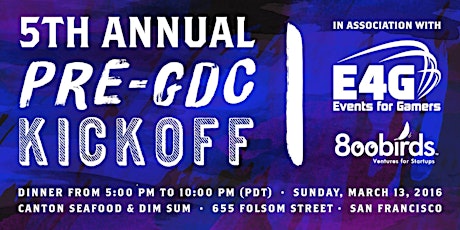 5th Annual GDC Kickoff Dinner! primary image